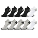 10 Pairs Mens Ankle Socks Athletic Cushioned Cotton Sports Socks Breathable Low Cut Tab With Arch Support Mesh Casual Short Sock