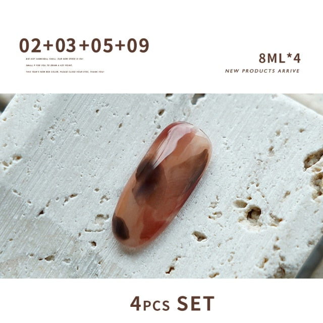 SKVP 8ML Dull Color Gel Polish Translucent  Manicuring UV LED Crystal Gel Soak Off Jelly UV Gel Nail Polish Semi Permanent