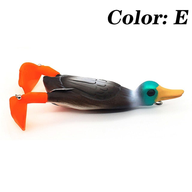 1Pcs Propeller flipper duck Fishing Lure Ducking Fishing Frog Lure 9.5cm 11.2g Artificial Bait Duckling 3D Eyes Day Baits Bass