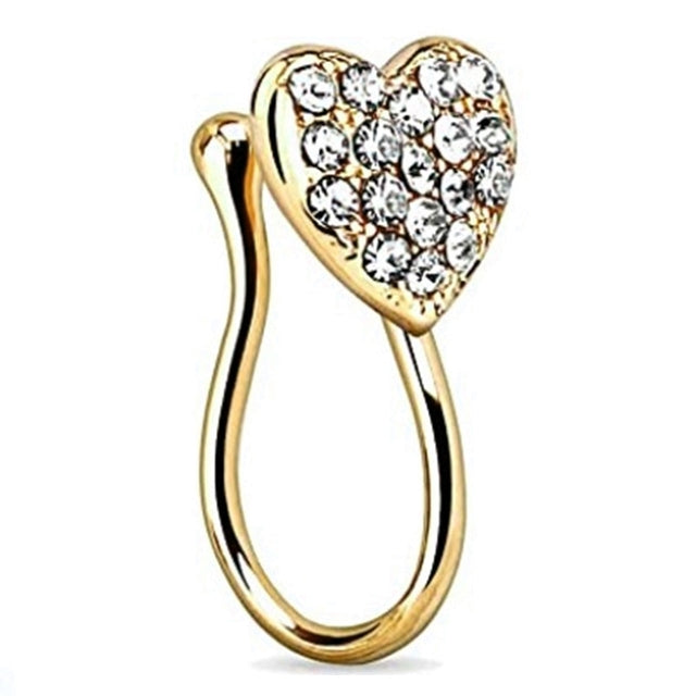 1Piece Stainless Steel Heart Clip On Nose Ring Star Fake Nose Piercing Clip On Cross Nose Clip Fake Jewelry Faux Piercing Nez