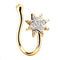 1Piece Stainless Steel Heart Clip On Nose Ring Star Fake Nose Piercing Clip On Cross Nose Clip Fake Jewelry Faux Piercing Nez