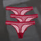 3PCS/Set Women's Panties Sexy G-String Perspective Woman Thong Low-waist Underpants Hollow Out T-back Female Underwear Lingerie