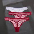 3PCS/Set Women's Panties Sexy G-String Perspective Woman Thong Low-waist Underpants Hollow Out T-back Female Underwear Lingerie
