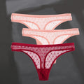 3PCS/Set Women's Panties Sexy G-String Perspective Woman Thong Low-waist Underpants Hollow Out T-back Female Underwear Lingerie
