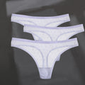 3PCS/Set Women's Panties Sexy G-String Perspective Woman Thong Low-waist Underpants Hollow Out T-back Female Underwear Lingerie