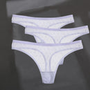 3PCS/Set Women's Panties Sexy G-String Perspective Woman Thong Low-waist Underpants Hollow Out T-back Female Underwear Lingerie