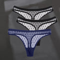 3PCS/Set Women's Panties Sexy G-String Perspective Woman Thong Low-waist Underpants Hollow Out T-back Female Underwear Lingerie