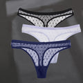 3PCS/Set Women's Panties Sexy G-String Perspective Woman Thong Low-waist Underpants Hollow Out T-back Female Underwear Lingerie
