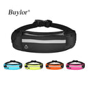 Buylor Sports Waist Bag Men Running Belt Bag Women Bum Bag Waterproof Fanny Pack Wallet Pouch Belt Portable Phone Holder Gym