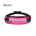 Buylor Sports Waist Bag Men Running Belt Bag Women Bum Bag Waterproof Fanny Pack Wallet Pouch Belt Portable Phone Holder Gym