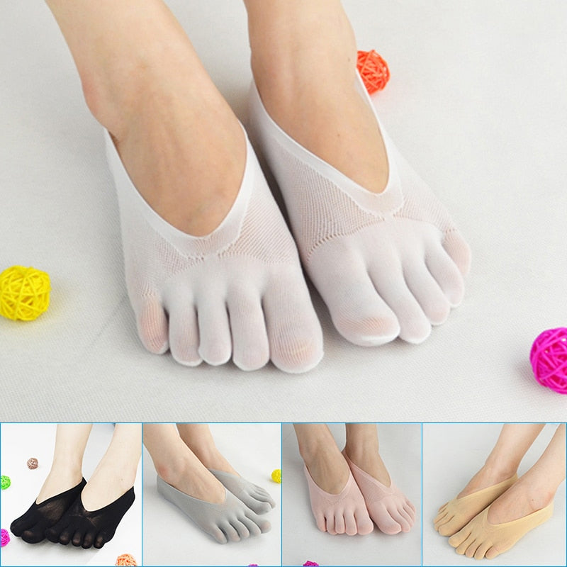 Orthopedic Compression Socks Women's Toe Socks Ultra Low Cut Liner with Gel Tab Breathable/sweat-absorbent/deodorant/invisible