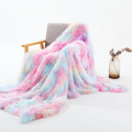 XC USHIO Super Soft Long Faux Fur Coral Fleece Blanket Warm Elegant Cozy With Fluffy Sherpa Throw Blanket Bed Sofa Blankets Gift
