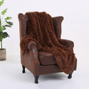 XC USHIO Super Soft Long Faux Fur Coral Fleece Blanket Warm Elegant Cozy With Fluffy Sherpa Throw Blanket Bed Sofa Blankets Gift