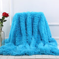 XC USHIO Super Soft Long Faux Fur Coral Fleece Blanket Warm Elegant Cozy With Fluffy Sherpa Throw Blanket Bed Sofa Blankets Gift