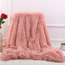 XC USHIO Super Soft Long Faux Fur Coral Fleece Blanket Warm Elegant Cozy With Fluffy Sherpa Throw Blanket Bed Sofa Blankets Gift
