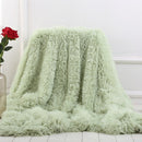 XC USHIO Super Soft Long Faux Fur Coral Fleece Blanket Warm Elegant Cozy With Fluffy Sherpa Throw Blanket Bed Sofa Blankets Gift