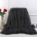 XC USHIO Super Soft Long Faux Fur Coral Fleece Blanket Warm Elegant Cozy With Fluffy Sherpa Throw Blanket Bed Sofa Blankets Gift