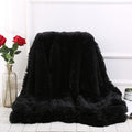 XC USHIO Super Soft Long Faux Fur Coral Fleece Blanket Warm Elegant Cozy With Fluffy Sherpa Throw Blanket Bed Sofa Blankets Gift
