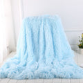 XC USHIO Super Soft Long Faux Fur Coral Fleece Blanket Warm Elegant Cozy With Fluffy Sherpa Throw Blanket Bed Sofa Blankets Gift