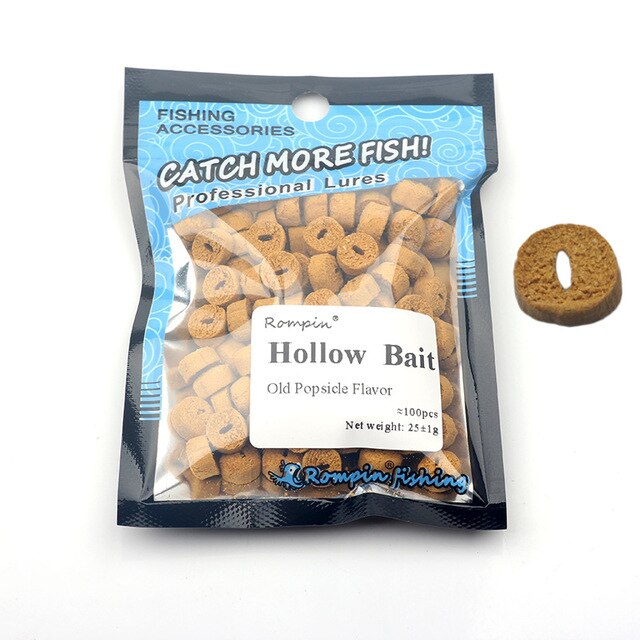Rompin 100pcs Red Carp Fishing Hollow Bait Grass Carp Baits Fishing Baits Lure Formula Insect Particle Boilie Pellets Hook Up