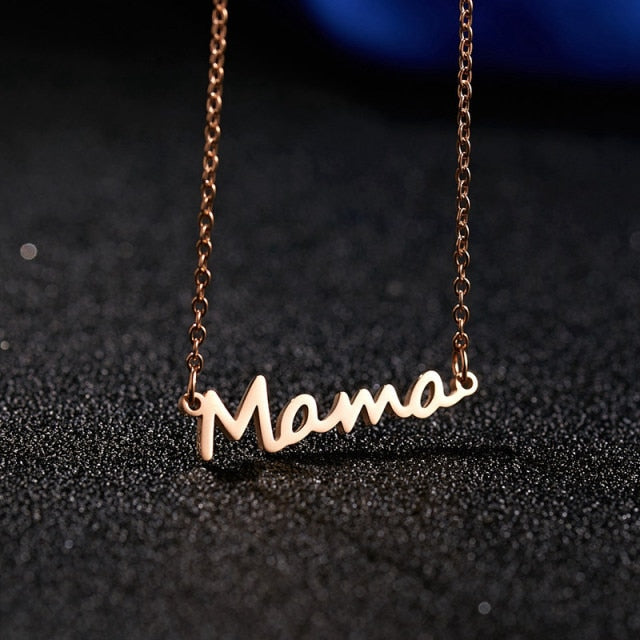 Mother's Day Mama Letter Pendant Necklace For Women 3 Colors Mom Nameplate Clavicle Chain Choker Personality Jewelry Gift