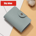 New Leather Function 24 Bits Card Case Business Card Holder Men Women Credit Passport Card Bag ID Passport Card Wallet 8 Colors