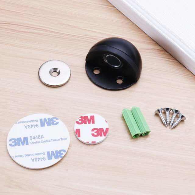 Stainless Steel  magnetic door stopper dual catch no punching  door bumper  wedge wall door stopper