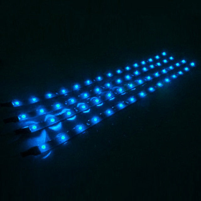 2 PCS LED strip SMD3528 Waterproof Flexible 30CM Red Green Blue White Warm white Super bright car Styling decor stickers lamp