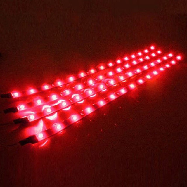 2 PCS LED strip SMD3528 Waterproof Flexible 30CM Red Green Blue White Warm white Super bright car Styling decor stickers lamp