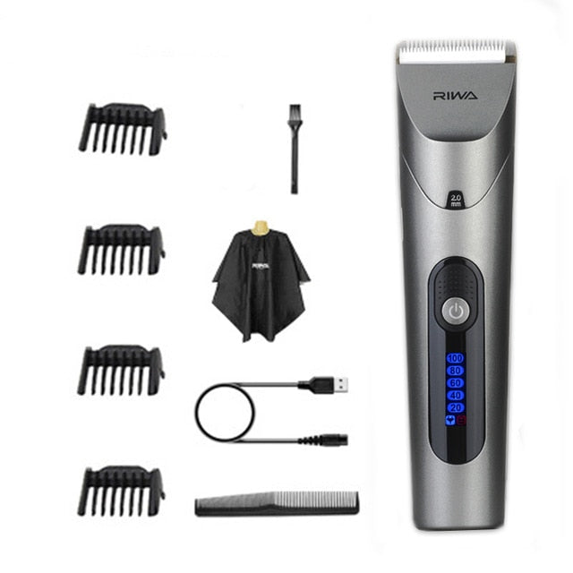 Youpin RIWA RE-6305 Washable Rechargeable Hair Clipper Professional Barber Trimmer With Carbon Steel Cutter Head