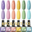 Mtssii 10Pcs/set Color Gel Nail Polish Set 100 Colors Semi Permanent UV Led Gel Varnish Soak Off Nail Lacquers Base Top Coat