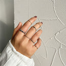 Minimalism Gold Color Round Geometric Finger Rings Set for Women 2021 Classic Circle Open Ring Joint Ring Female Jewelry