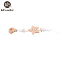 Let's Make 1pc Baby Pacifier Dummy Luxury Nipple Chain Soother Feeder Pacifier Silicone Crochet Beads Panda Rabbit Food Grade
