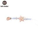 Let's Make 1pc Baby Pacifier Dummy Luxury Nipple Chain Soother Feeder Pacifier Silicone Crochet Beads Panda Rabbit Food Grade