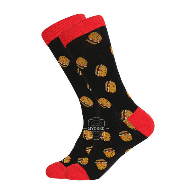 colorful For men socks Harajuku colorful Happy Funny Skull egg avocado Zebra everyday cotton socks for wedding Christmas gif
