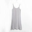 Wixra Sexy Strap Backless Satin Dress Loose Dresses Spring Summer New Sleeveless Basic Solid Womens Clothing