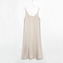 Wixra Sexy Strap Backless Satin Dress Loose Dresses Spring Summer New Sleeveless Basic Solid Womens Clothing