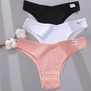 FINETOO 3PCS/Set Women Cotton Lingerie Female Thongs Sexy Underwear For Woman Low-Rise Underpant Women's Panties Bikini Briefs