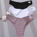 FINETOO 3PCS/Set Women Cotton Lingerie Female Thongs Sexy Underwear For Woman Low-Rise Underpant Women's Panties Bikini Briefs