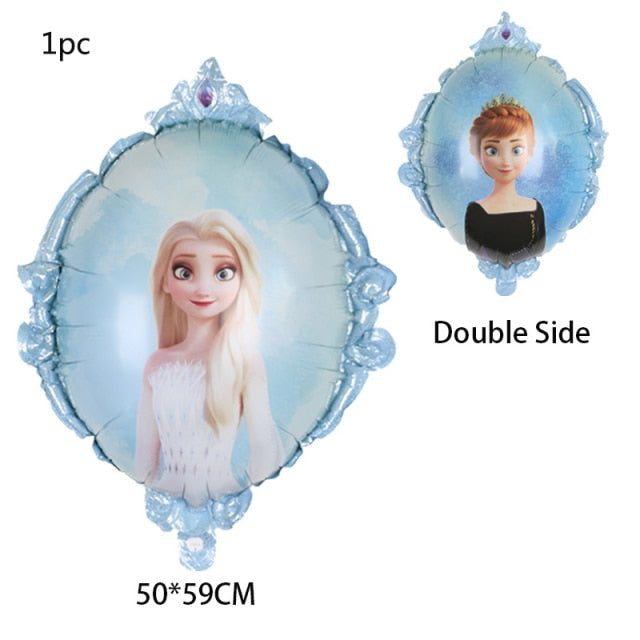 elsa Disney Frozen princess helium balloons 32inch number Baby shower girl foil globos birthday party decorations kids toys