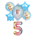 elsa Disney Frozen princess helium balloons 32inch number Baby shower girl foil globos birthday party decorations kids toys