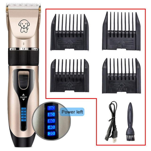 Electric Pet Clipper Dog Hair Clipper For Dogs Reachageable Trimmer Haircut Cat Hair Cutting Remover Machine  Grooming Kit