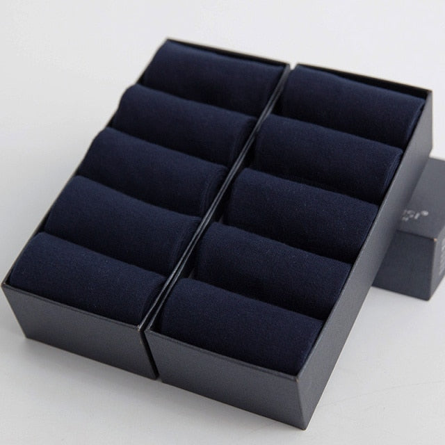 5/10 Pairs/Lot  Men's Cotton Socks Plus Size Black Business Men Socks Breathable Spring Summer Autumn for Male Eur Size(39-48)