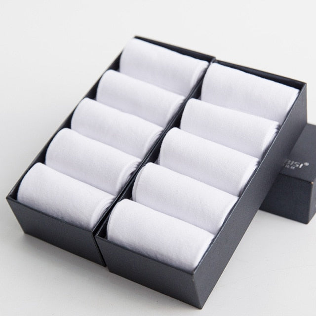 5/10 Pairs/Lot  Men's Cotton Socks Plus Size Black Business Men Socks Breathable Spring Summer Autumn for Male Eur Size(39-48)