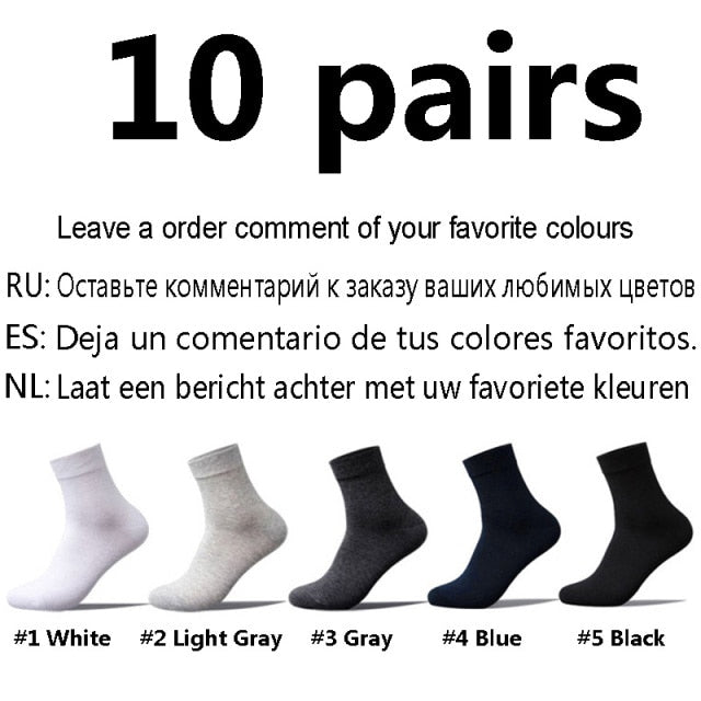 5/10 Pairs/Lot  Men's Cotton Socks Plus Size Black Business Men Socks Breathable Spring Summer Autumn for Male Eur Size(39-48)