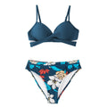 CUPSHE Push Up Floral Wrap Bikini Sets Women Sexy Thong Two Pieces Swimsuits 2021 New Girl Beach Bathing Suits Swimwear