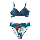 CUPSHE Push Up Floral Wrap Bikini Sets Women Sexy Thong Two Pieces Swimsuits 2021 New Girl Beach Bathing Suits Swimwear