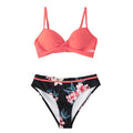CUPSHE Push Up Floral Wrap Bikini Sets Women Sexy Thong Two Pieces Swimsuits 2021 New Girl Beach Bathing Suits Swimwear