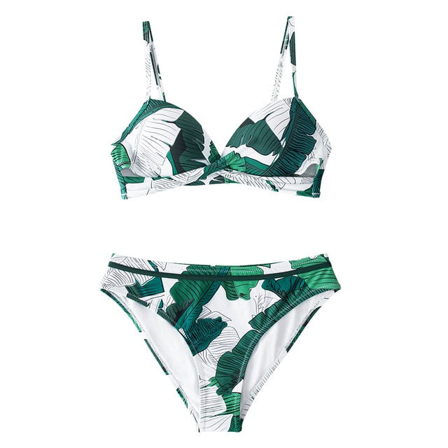 CUPSHE Push Up Floral Wrap Bikini Sets Women Sexy Thong Two Pieces Swimsuits 2021 New Girl Beach Bathing Suits Swimwear