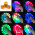 Luminous LED light Fidget Spinner Hand Top Spinners Glow in Dark Light EDC Figet Spiner Finger Stress Relief Toys